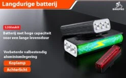 BikePro LED Fietsverlichting Set - Voorlicht En Achterlicht - USB Oplaadbaar - Fietslamp - Koplamp Fiets - Fietslampjes - Fietslichten -Fietsaccessoires Winkel 1200x741