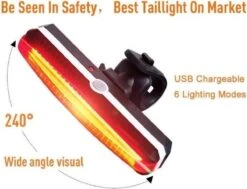 Merkloos LED Fiets Achterlicht USB Oplaadbare - Marktleider 110 Lumen Helderheid - IP65 Waterbestendig - Supersnel Installatie - Horizontaal Of Verticaal - Voor Zadel, Zadelpen Of Helm -Fietsaccessoires Winkel 1200x916