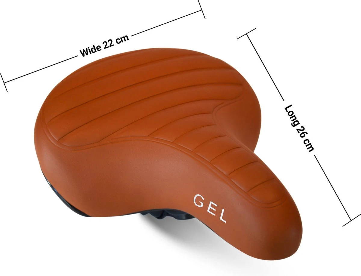 Fietszadel Karamel Bruin Ribbed, Stijlvol En Comfortabel Zadel Voor Veel Fietsplezier, Ontworpen Door PS 4 Fietszadel Karamel Bruin Ribbed, Stijlvol En Comfortabel Zadel Voor Veel Fietsplezier, Ontworpen Door PS - Afbeelding 2