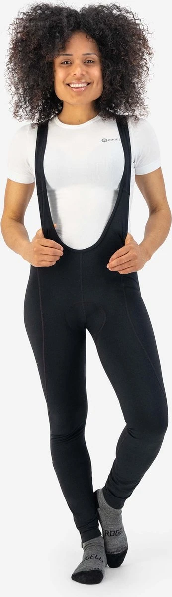 Rogelli Core - Lange Fietsbroek Met Bretels - Dames - Maat L - Zwart 8 Rogelli Core - Lange Fietsbroek Met Bretels - Dames - Maat L - Zwart - Afbeelding 6