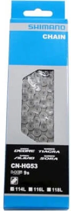 Ketting 9 Speed Shimano HG53 Deore/LX/Tiagra - 116 Schakels Bulc -Fietsaccessoires Winkel 407x1200