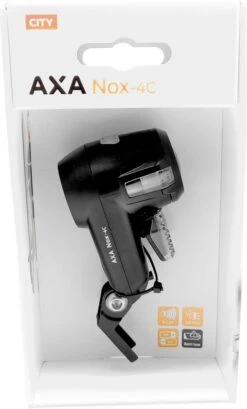 AXA Nox City 4 Lux - Fietslamp Voorlicht - LED Koplamp - Fietslicht Op Batterij - Zwart -Fietsaccessoires Winkel 725x1200