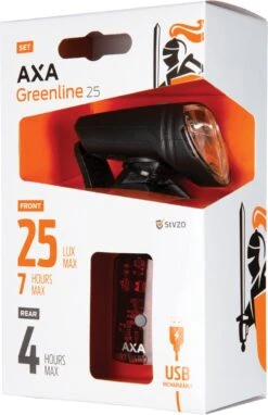 AXA Greenline 25 Lux - LED Fietslampjes Voor En Achter - Fietsverlichting USB Oplaadbaar -Fietsaccessoires Winkel 776x1200 3