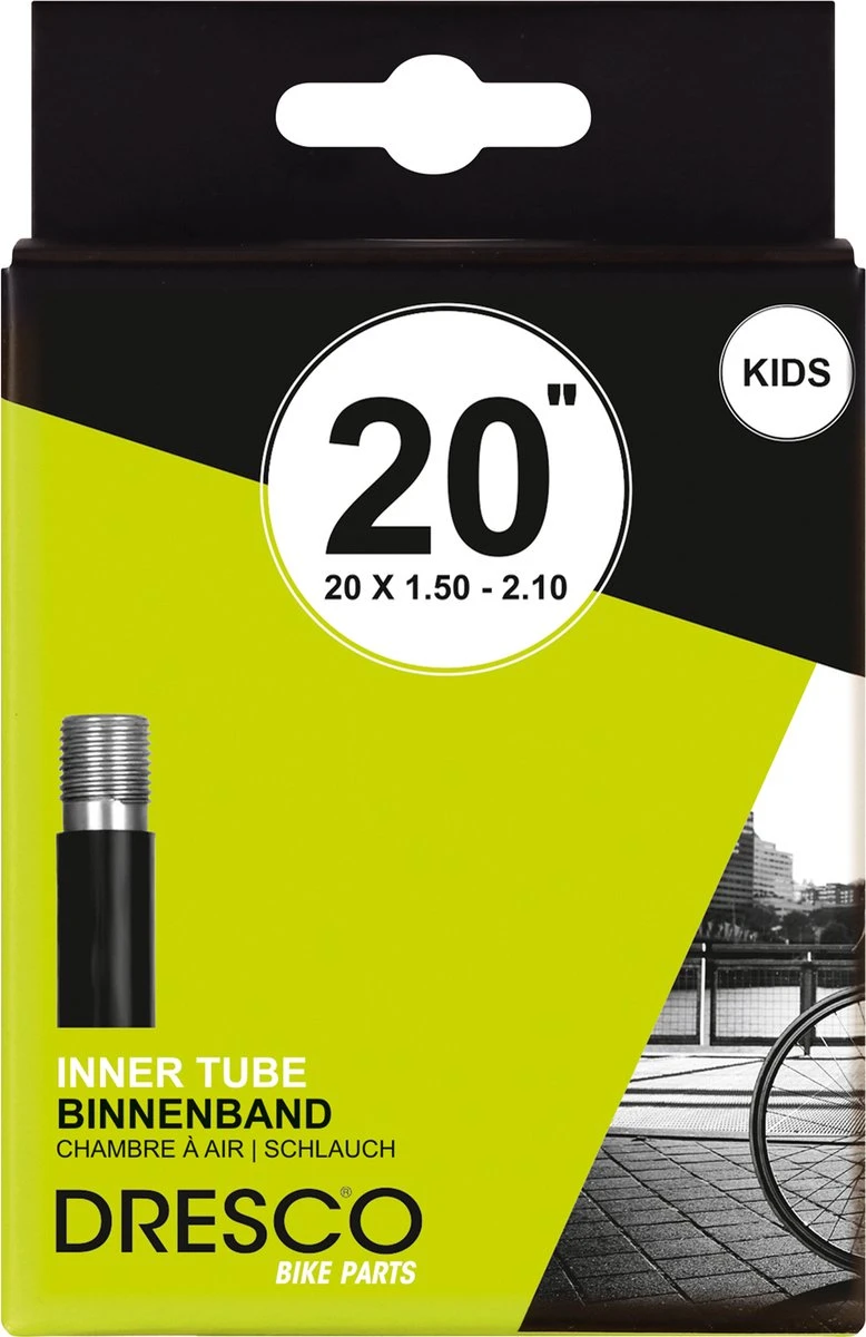 Dresco Binnenband 20 X 1.50-2.10 (40/54-406) Schrader 35mm 3 Dresco Binnenband 20 X 1.50-2.10 (40/54-406) Schrader 35mm