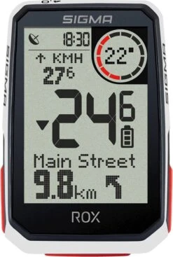SIGMA SPORT GPS Fietscomputer Sigma ROX 4.0 GPS Met Standaard Stuurhouder - Wit -Fietsaccessoires Winkel 807x1200 1
