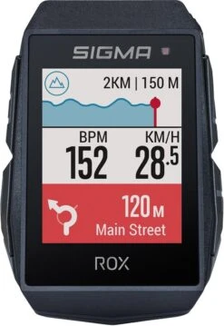 SIGMA SPORT ROX 11.1 EVO GPS Fietscomputer Incl. Stuurhouder, Zwart -Fietsaccessoires Winkel 826x1200
