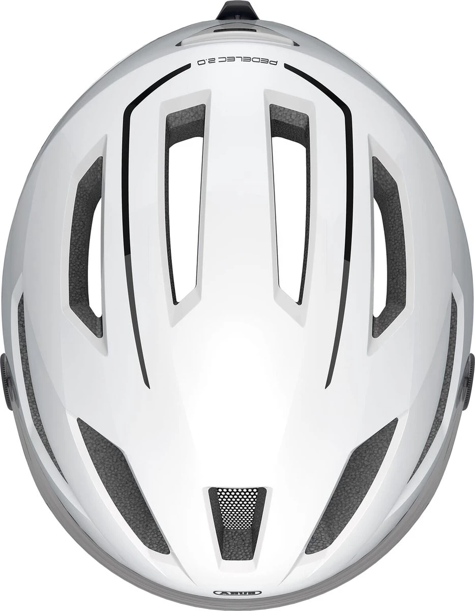 Abus Helm Pedelec 2.0 ACE Fietshelm - Maat L (56-62cm) - Pearl White 8 Abus Helm Pedelec 2.0 ACE Fietshelm - Maat L (56-62cm) - Pearl White - Afbeelding 6