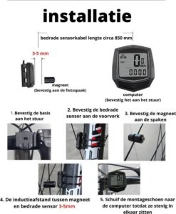 Pleasant Life Kilometerteller Fiets - Waterdicht - Digitale LCD - Bedraad - Fiets Accesoires - Mountainbike - Wielrennen - -Fietsaccessoires Winkel 985x1200 3